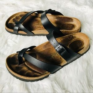Betula by Birkenstock Leather Sandal Black Size 40